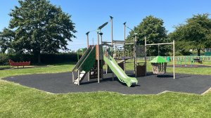 Play equipment on the recreation ground